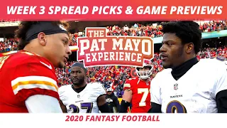 2020 Week 3 Picks Against The Spread, NFL Game Previews, Survivor Picks, Cust Corner Mini