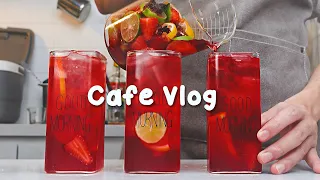 🍒체리 히비스커스 티의 맛을 상상해 볼 수 있나요?🍷카페브이로그/Cafe Vlog/ASMR/Tasty Coffee#295