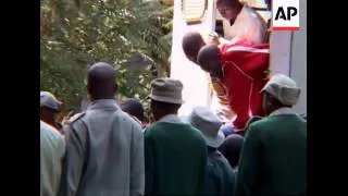 Opposition MDC Sec Gen Tendai Biti arrives at court