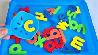 Learn Letters and ABC with Alphabet Soup Toy Educational Video | ABC SONG | Toddler Learning Videos