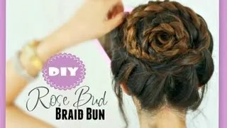 ★ROSE BRAID BUN TUTORIAL | CUTE HAIRSTYLES FOR PROM