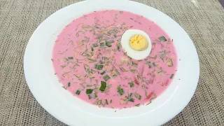 Свекольник (холодный борщ). Освежает в летнюю жару!!! Cold borscht. Refreshes in the summer heat !!!