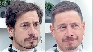 Corte de pelo tradicional para hombre a tijera y máquina #hairstyle #cortedepelo #tutorial