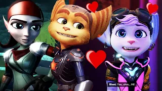 Ratchet Meets His Girlfriend VS Has a Crush on Rivet - Ratchet & Clank: Rift Apart PS5 2021