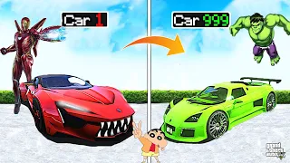 GTA 5 : FINDING THE BEST SUPER HERO CAR in GTA 5 with SHINCHAN! (GTA 5 Mods)