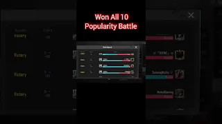 😍Won All 10 Popularity Battle Bgmi #bgmishorts #popbattle