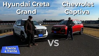 Hyundai Creta Grand  2022 VS Chevrolet Captiva 2022 - ¿Cuál es la mejor camioneta para 7 pasajeros?