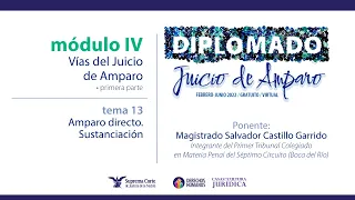 Jueves 24 de marzo de 2022. Diplomado "Juicio de Amparo", edición 2022. Módulo IV.