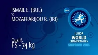 Qual. FS - 74 kg: R. MOZAFFARIJOU (IRI) df. E. ISMAIL (BUL) by TF, 10-0