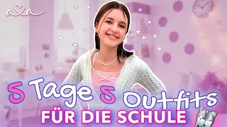 5 TAGE - 5 OUTFITS FÜR DIE SCHULE 🎀 What I wear to school in a week 🩷 Alles Ava