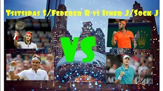 Tsitsipas S/Federer R vs Isner J/Sock J - Laver cup 2019  (match highlights)