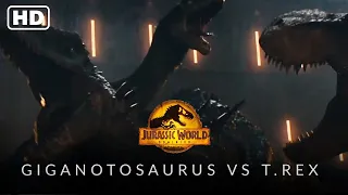 [HD] Giganotosaurus Vs. Therizinosaurus & T.rex Final Battle | JURASSIC WORLD DOMINION | Movie Clip