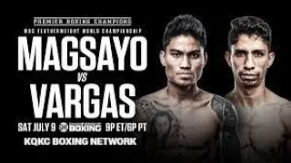 MAGSAYO V. VARGAS LIVE ON SHOWTIME CALLED BY "THE SINGING OG" @KQKC BOXING NETWORK