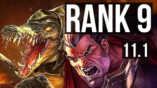 RENEKTON vs DARIUS (TOP) | Rank 2 Renekton, Rank 9, 8/3/7 | BR Challenger | v11.1