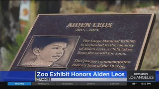 Plaque unveiled at OC Zoo for 6-year-old Aiden Leos killed in road rage shooting