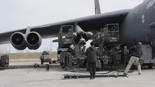 Loading Practice AGM-86Bs On SUU-67/A Pylons