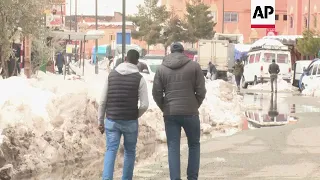 Heavy snowfall in Moroccan mountains