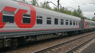 эп2к-211 со скорым поездом прибыл на станцию Калуга-2