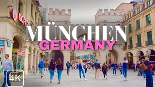 Munich, Germany 🇩🇪 Amazing City Walking Tour ☀️ 4K 60fps | Exploring the City Center