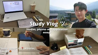 Last Summer Study Vlog 💻📚🥲, High School prep, & Common app essays 🖋️📖🌲