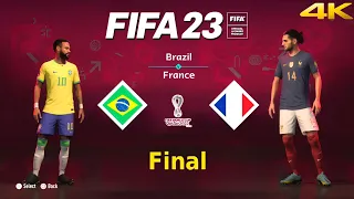 FIFA 23 - Brazil vs. France - FIFA World Cup Qatar Final Match | PS5™ Gameplay [4K 60FPS] Next Gen