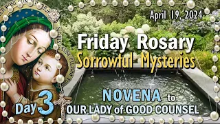 🌹Friday Rosary🌹DAY 3, NOVENA to OUR LADY of GOOD COUNSEL, Luminous Mysteries, Scenic, Scriptural