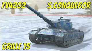 Super Conqueror, FV4202 & Grille 15 ● WoT Blitz