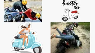 Funny fails compilation | Funny Scooty Accident By Talented Girls