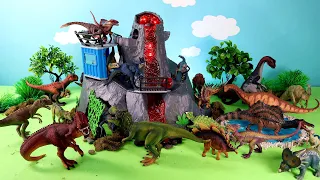 Fun Volcano Diorama and DInosaur Figurines