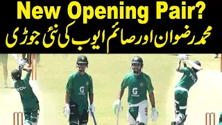 Pakistan opening batters Mohammad Rizwan & Saim Ayub batting practice in Gaddafi stadium Lahore