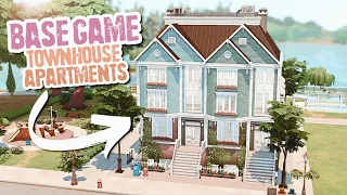 building some TOWNHOUSE APARTMENTS 🏨 the sims 4 speed build | renovating base game