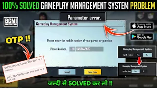 How To Solve Gameplay Management System Problem in Bgmi | Bgmi Gameplay Management System Problam