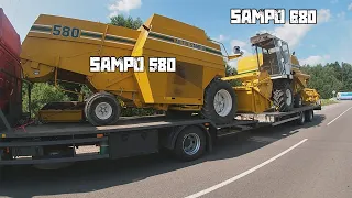 Два Сампо з Швеції. Готові до жнив. Sampo 580 і Sampo 680. Польські дороги і краєвиди теж є :)