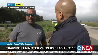 SA's road carnage | Transport minister visits N3 crash scene