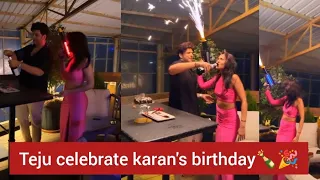 tejasswi prakash celebrate karan kundra birthday in Goa Tejran glimpse birthday video out l