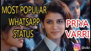 Priya Prakash Varrier  Popular Whatsapp Status Video 2018