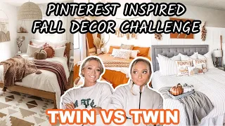 Pinterest Inspired Fall Bedroom Makeover Challenge! (Twin Vs Twin)