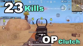 Pubg Mobile 23 Kills solo vs squads Gameplay || Best 1 vs 4 moments and Clutch Fights