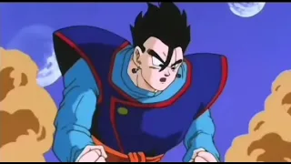 Gohan goes ultimate/mystic for the first time.