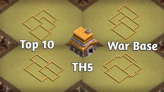 BEST TOP 10 TOWN HALL5 WAR BASE | TH5 BASE COPY LINK - CLASH OF CLANS
