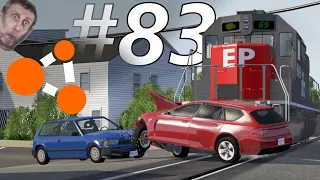 BeamNG.drive (# 83) - COLLISION OF TRAINS WITH CARS ON RAILWAYS 🚆 part 3