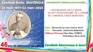 La Fraternité congolaise de Rome célèbre les 46 ans de la mort du Cardinal Emile Biayenda