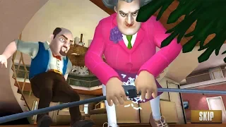 Взорвал Бабку Учительница Мисс Ти и её Мужа! - Scary Teacher 3D