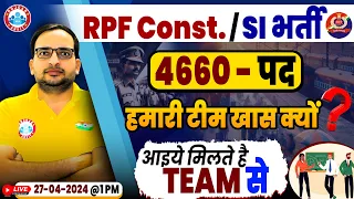 RRB RPF Vacancy 2024 | RPF SI & Constable 2024, RWA Team Intro For RRB RPF By Ankit Bhati Sir