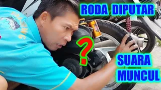 RODA BELAKANG MOTOR MATIC BUNYI KASAR SAAT DIPUTAR