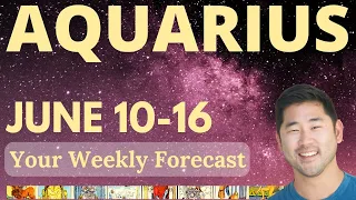 Aquarius - MIC DROP! 🎤 YOUR BEST WEEKLY SPREAD SO FAR THIS YEAR 🙌🌠JUNE  10-16 Tarot Horoscope ♒️