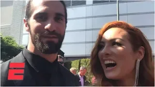 Seth Rollins calls Jon Jones a chump, Becky Lynch talks Ronda Rousey, MMA | 2019 ESPYS Red Carpet