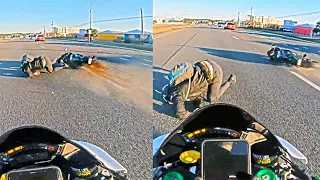 Rider THROWS His FRIEND OFF the Bike - Epic Motorcycle Moments | Ep.#306