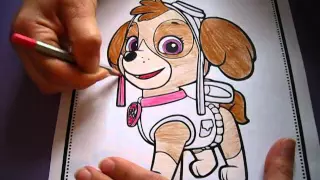 Раскраска Щенячий патруль.Видео для детей.  Coloring Puppy Patrol videos for children