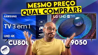 TV SAMSUNG ou LG? Qual é MELHOR? COMPARATIVO CU8000 vs UR9050